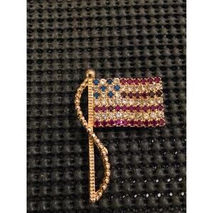 Vintage Rafaelian Flag Brooch Pin Signed